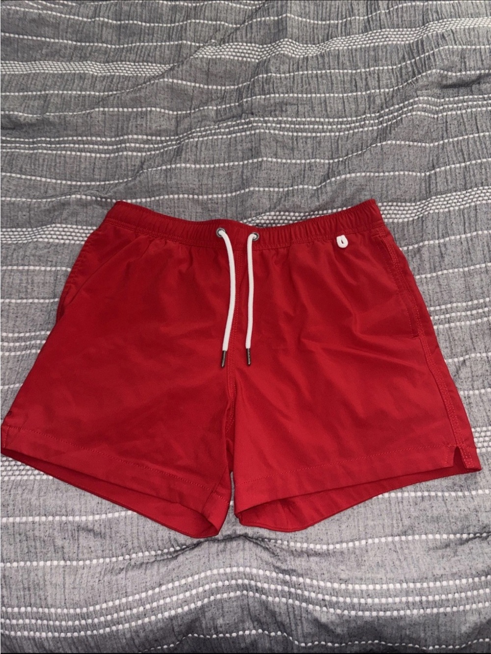 Abercrombie & Fitch Red Athletic Drawstring Shorts